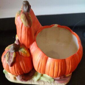 Vintage decorative pumpkin candy dish